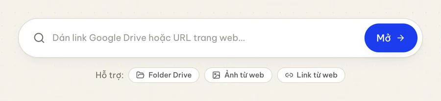 Ô dán link Google Drive trên VietKit